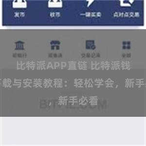 比特派APP直链 比特派钱包下载与安装教程：轻松学会，新手必看