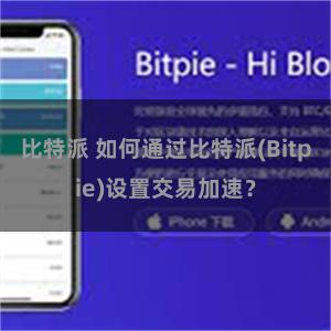 比特派 如何通过比特派(Bitpie)设置交易加速？